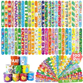 Pulseiras Slap SUNPROUND Easter 100 unidades para lembrancinhas infantis