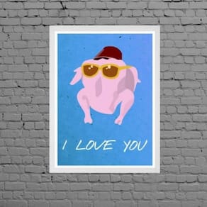 Quadro Decorativo Friends I Love You 45X34Cm Moldura Branca