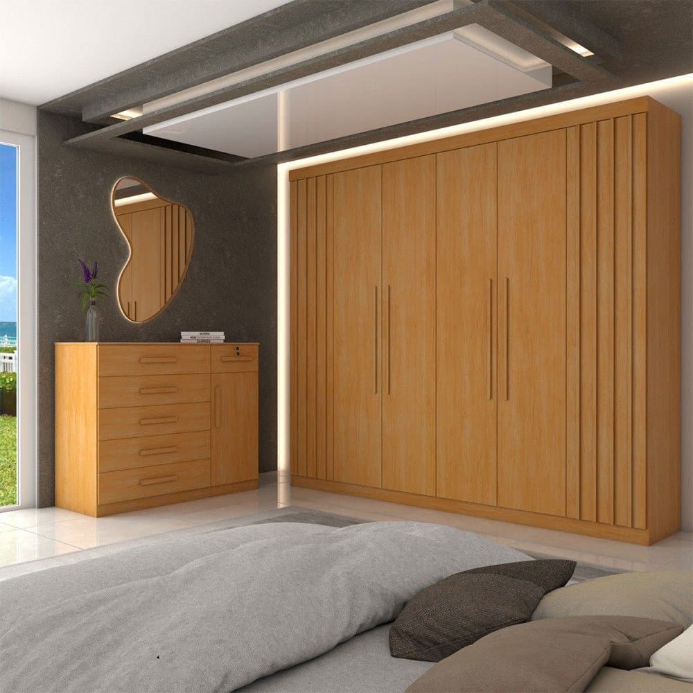 Guarda-Roupa Casal Alento 7 Portas 9 Gavetas Cinamomo - Panorama Móveis