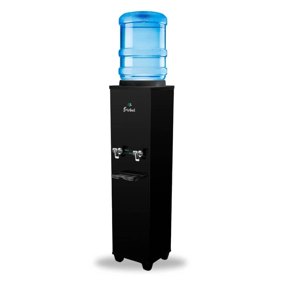 Bebedouro Industrial de Coluna Galão Frisbel 25 Litros 2 Torneiras Geladas Preto - 220V