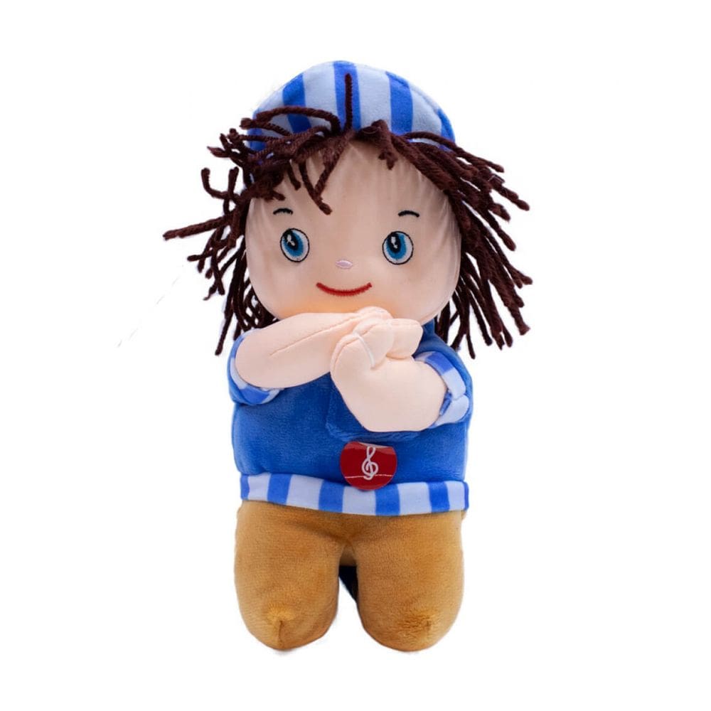 Boneco Boné Azul Rezando Pai Nosso 24cm