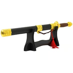 Mini Espada Decorativa Dourada Chinesa 43cm