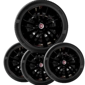 4X Calota Palio Siena Uno Argo Cronos Preto Fosco Aro 14
