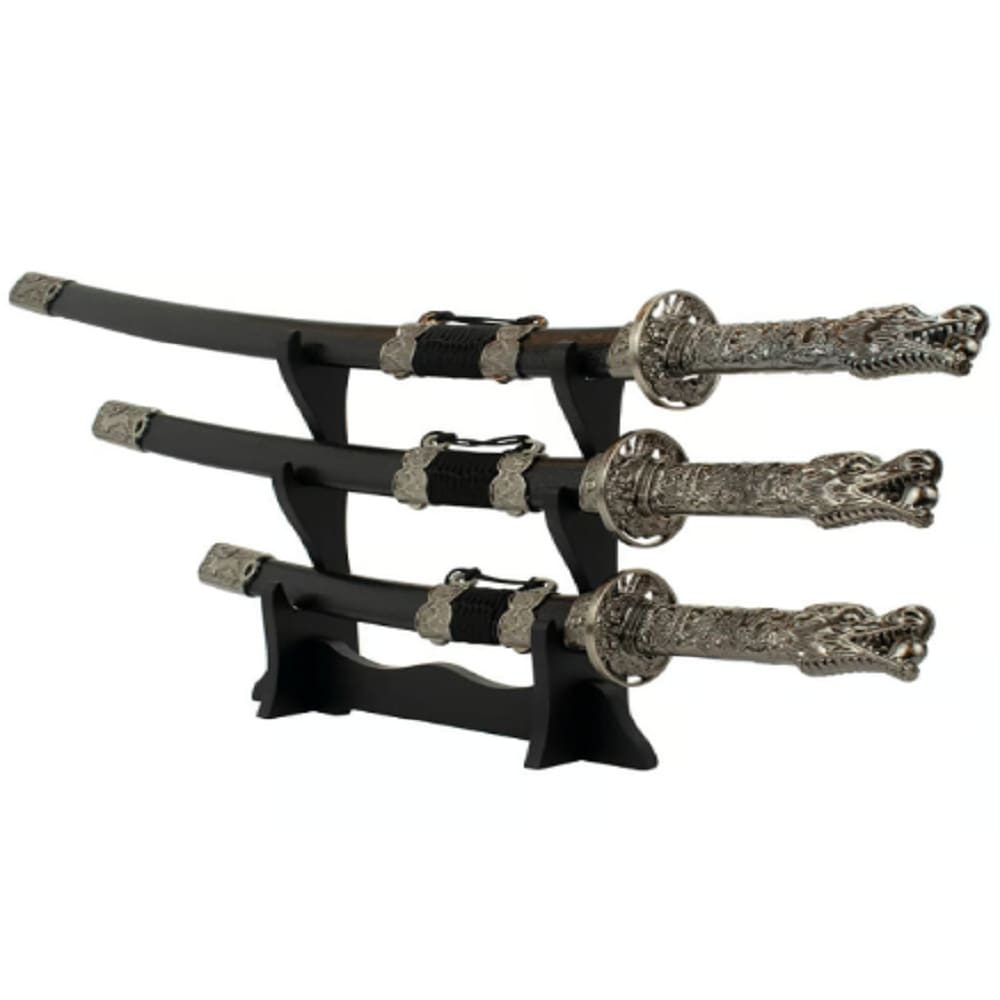 Jg 3 Mini Espada Decorativa Japonesa Katana 61cm 51cm 42cm