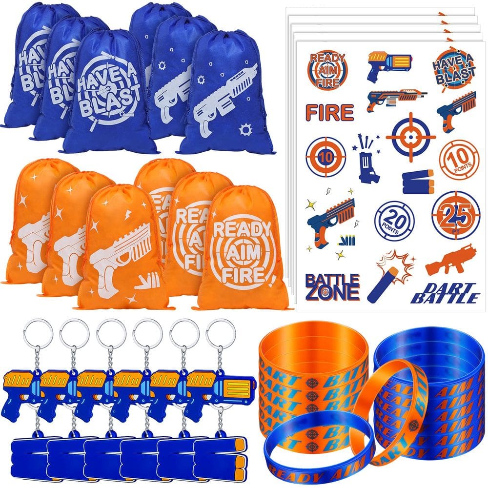 Suprimentos de festa Sureio 288 unidades Dart Battle com pulseiras