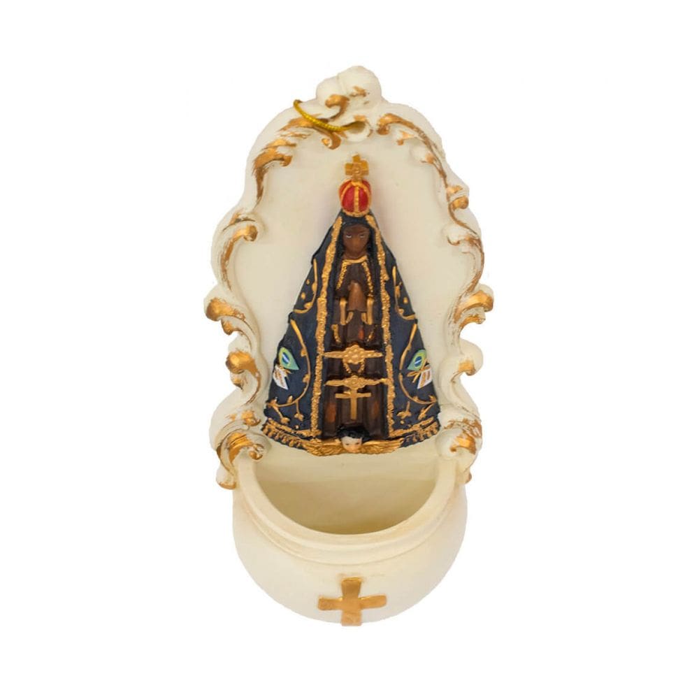 Pia Água Benta Nossa Senhora Aparecida 21cm - Enfeite Resina