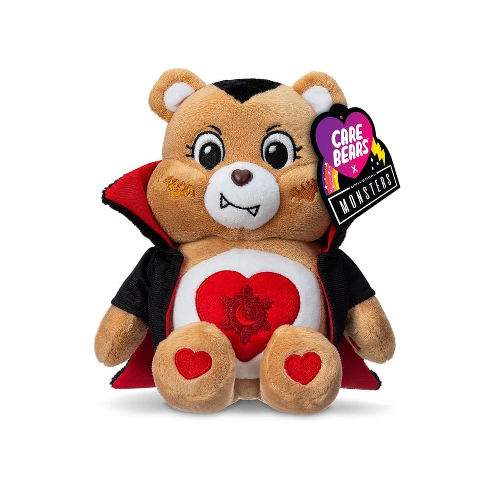 Brinquedo de pelúcia Care Bears Universal Monsters Tenderheart Dracula 9"
