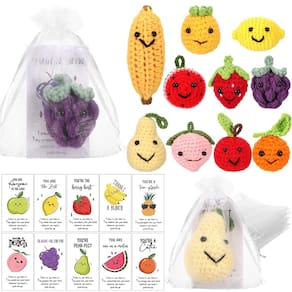 Conjunto de presentes de brinquedos de frutas Shappy Inspirational Positive 10 conjuntos