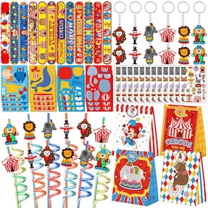 Conjunto de lembrancinhas com tema de circo, 72 unidades para crianças, festa de carnaval