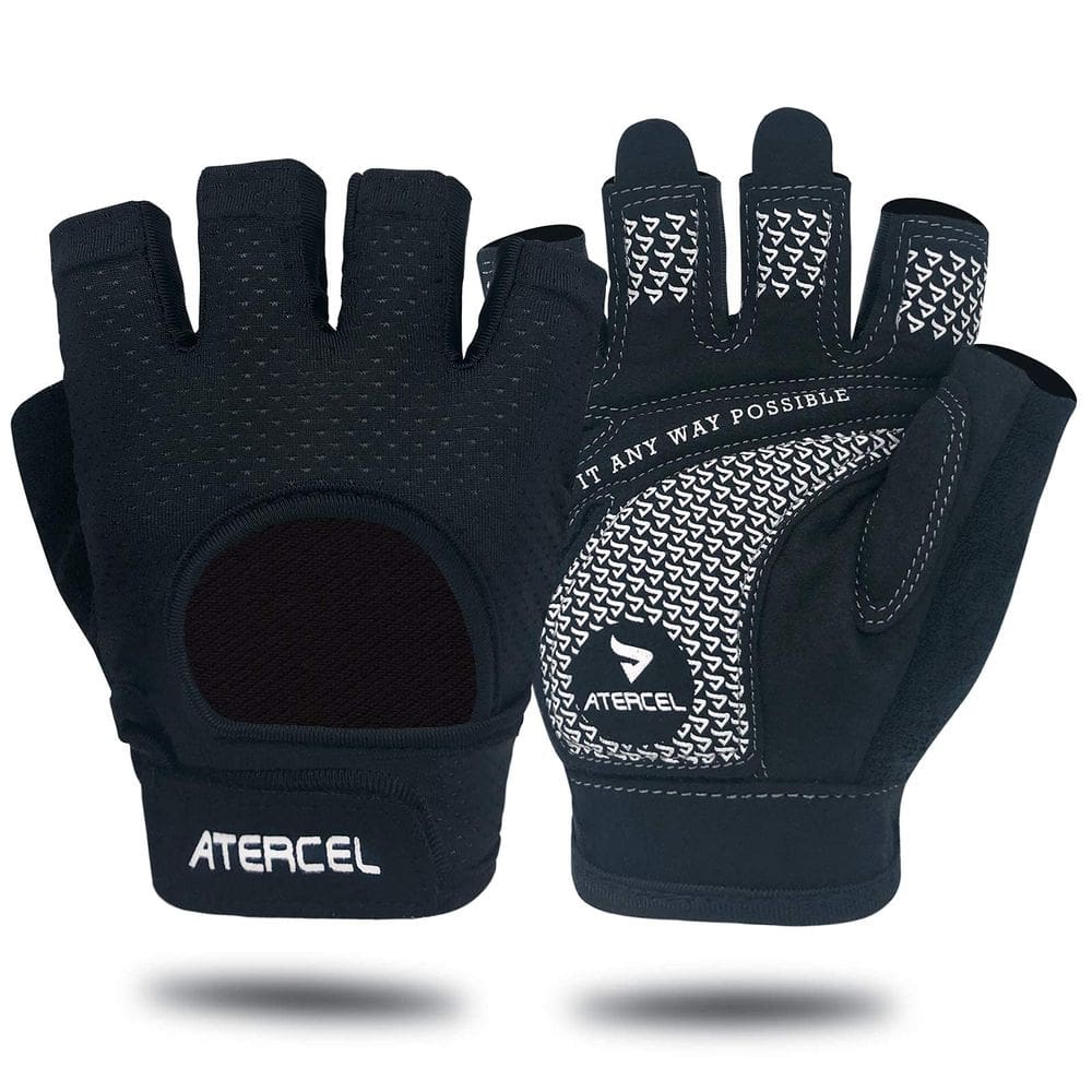 Luvas de levantamento de peso ATERCEL Full Palm Protection pretas