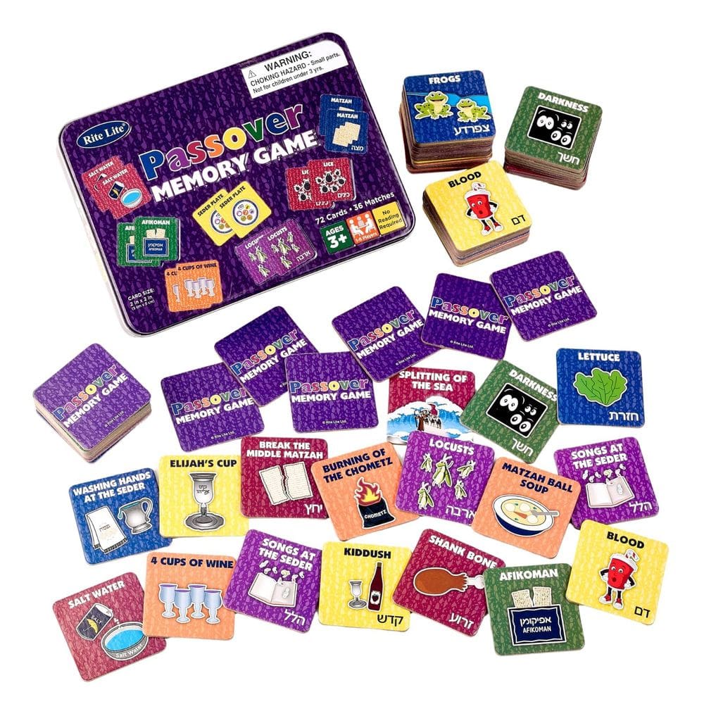 Memory Game Rite Lite Passover 72 Cards Collectible Tin