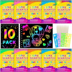 Caderno Party Favors Scratch Rainbow Art Crafts para crianças de 4 a 12 anos