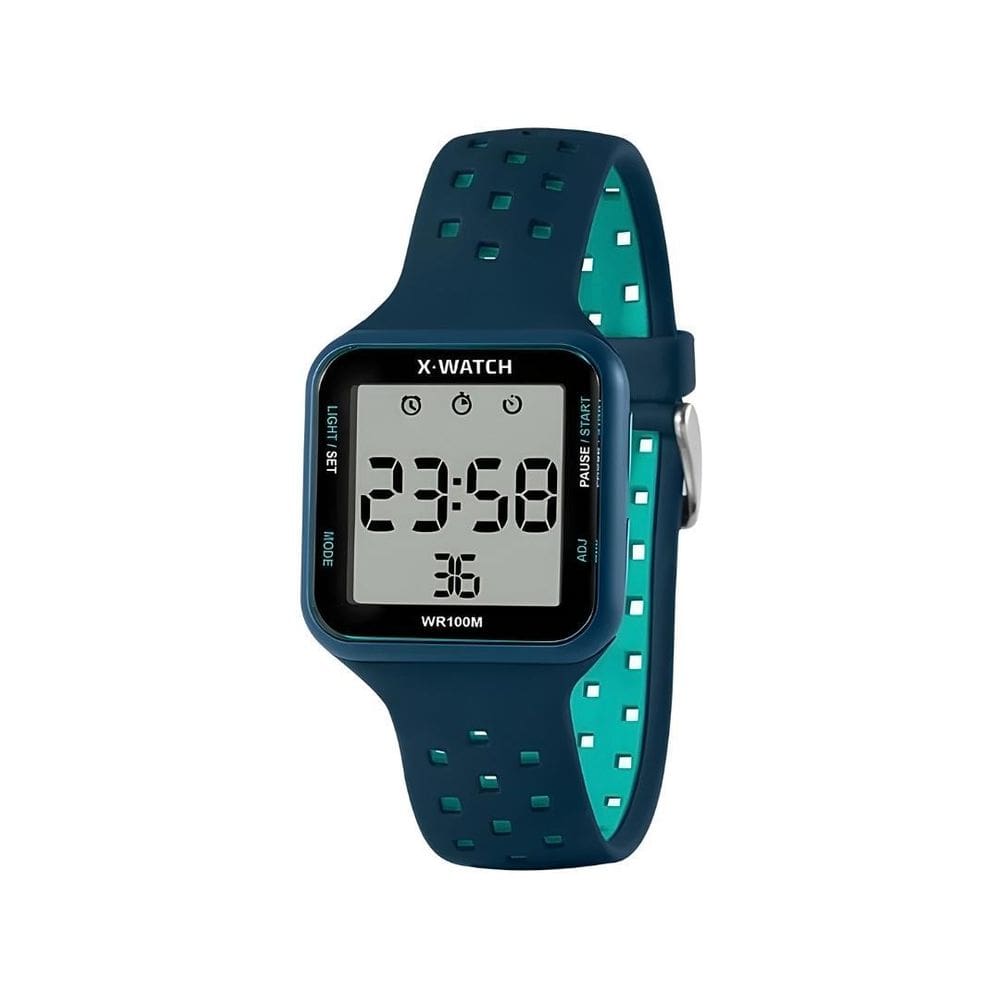 Relógio X-Watch Unissex Puls. Silicone Digital Xgppd177Wbxda