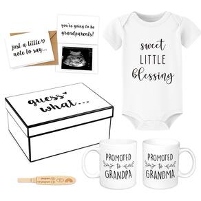 Conjunto de anúncios de gravidez Blinking Stars Grandma & Grandpa