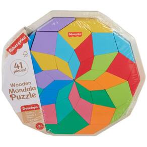 Mandala de madeira Puzzle Fisher-Price com 41 peças de madeira de 3 anos ou mais