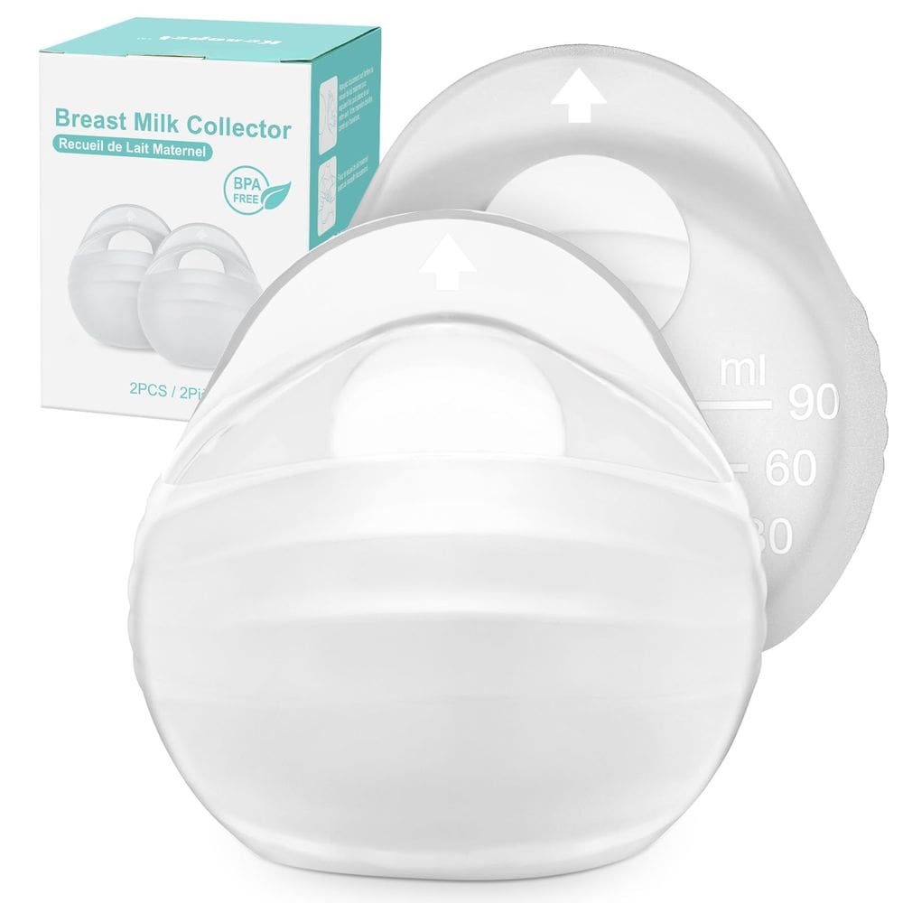 Coletor de leite vestível Kencpet 90 ml/3 onças de silicone, pacote com 2 unidades