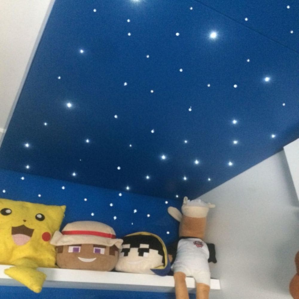 Kit Iluminação Noite Estrelada Kit Fibra Ótica 300 Rgb Misto