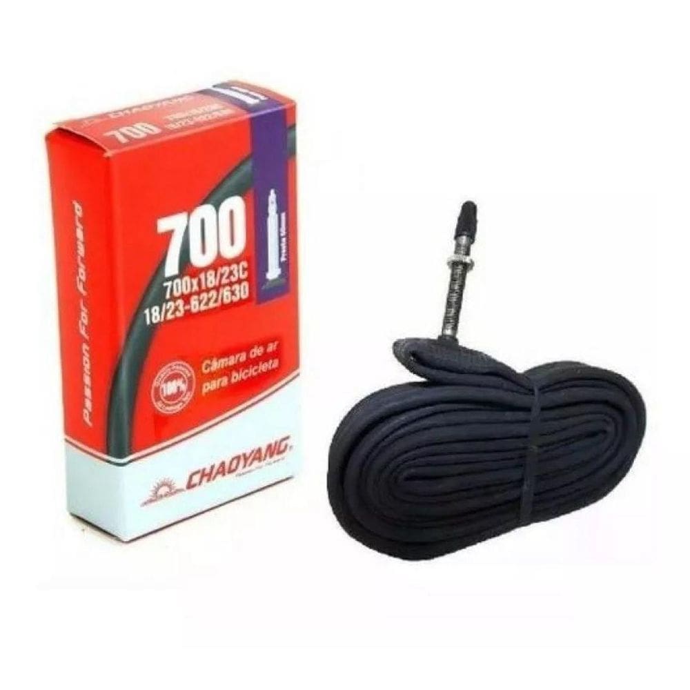Câmara de Ar Chao Yang 700X18/23 Válvula Presta 60mm Preto