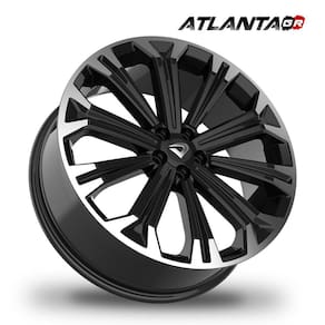 Roda Aro 20"X7,5" Atlanta Gr 5X100Mm Diamantada Borda Preto