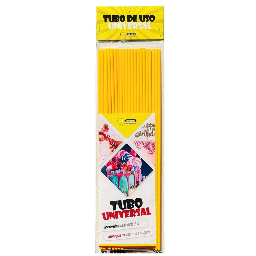 Tubo Universal - Amarelo Com 25U - Bonus Infladores