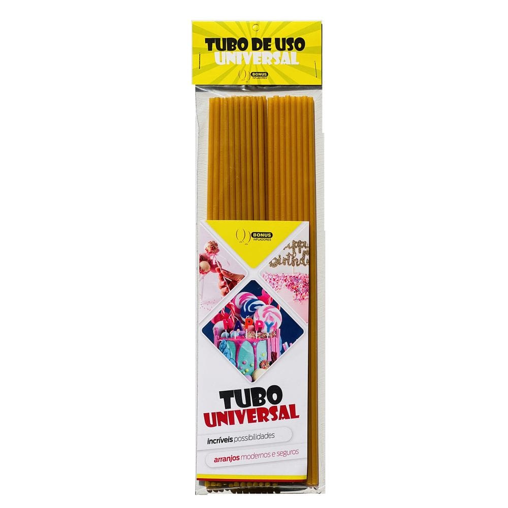 Tubo Universal Com 25U - Dourado - Bonus Infladores