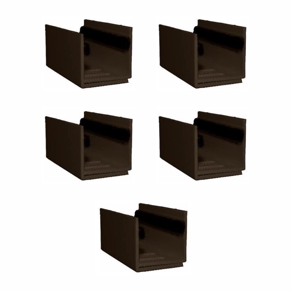 05 Guia U - Externo Ajustável Para Porta De Correr - Marrom