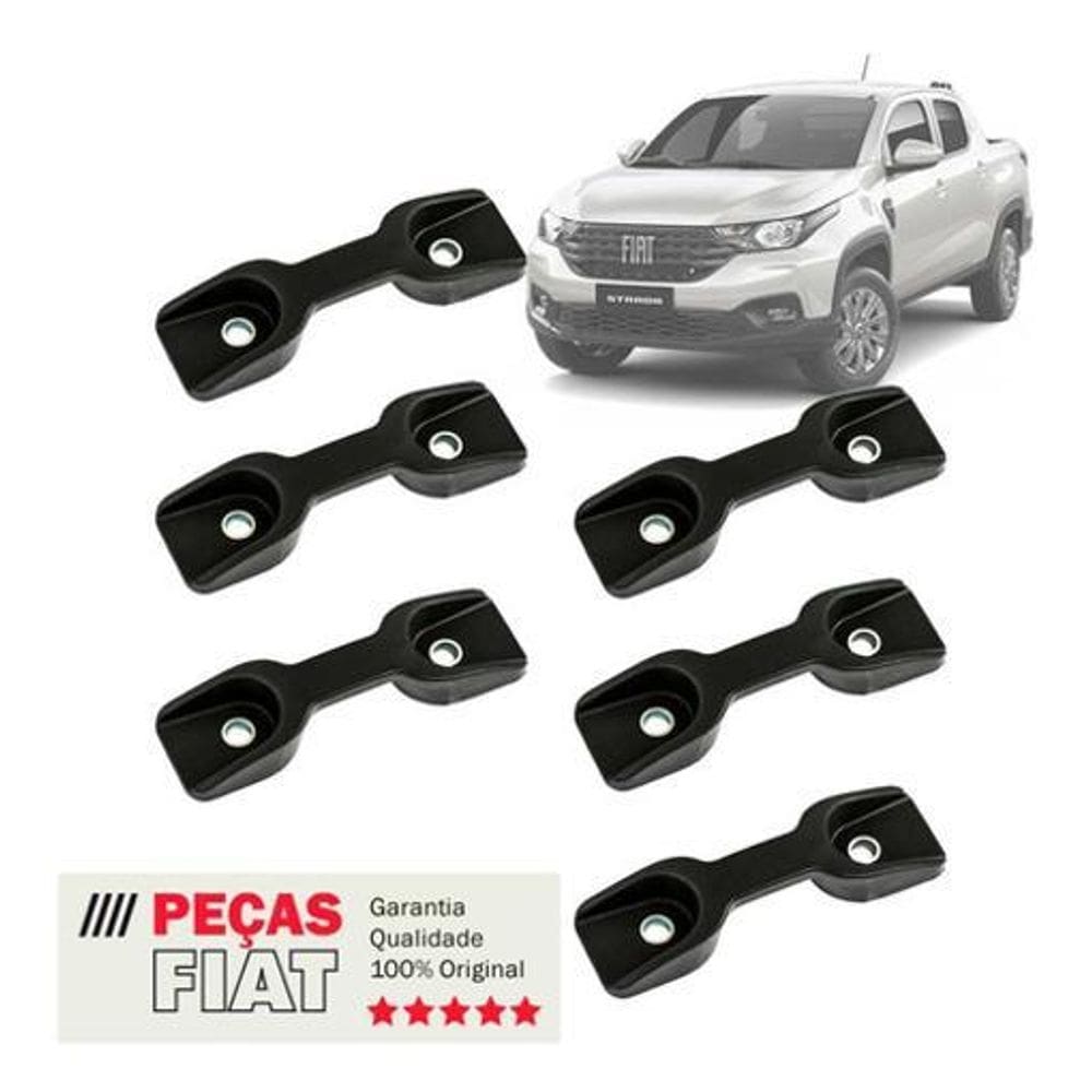 Kit 6 Ganchos Da Caçamba sintético Fiat Nova Strada / Toro