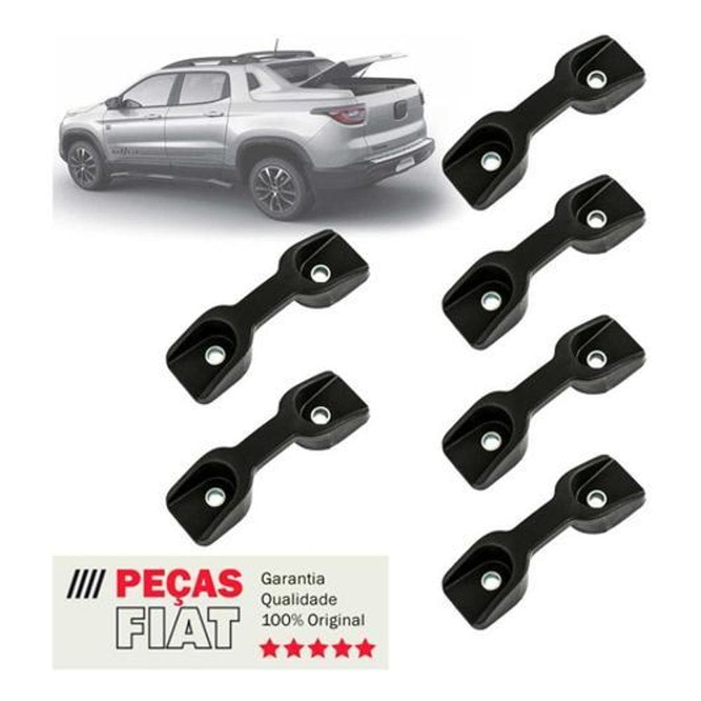 Kit 6 Ganchos Da Caçamba sintético Fiat Toro E Nova Strada