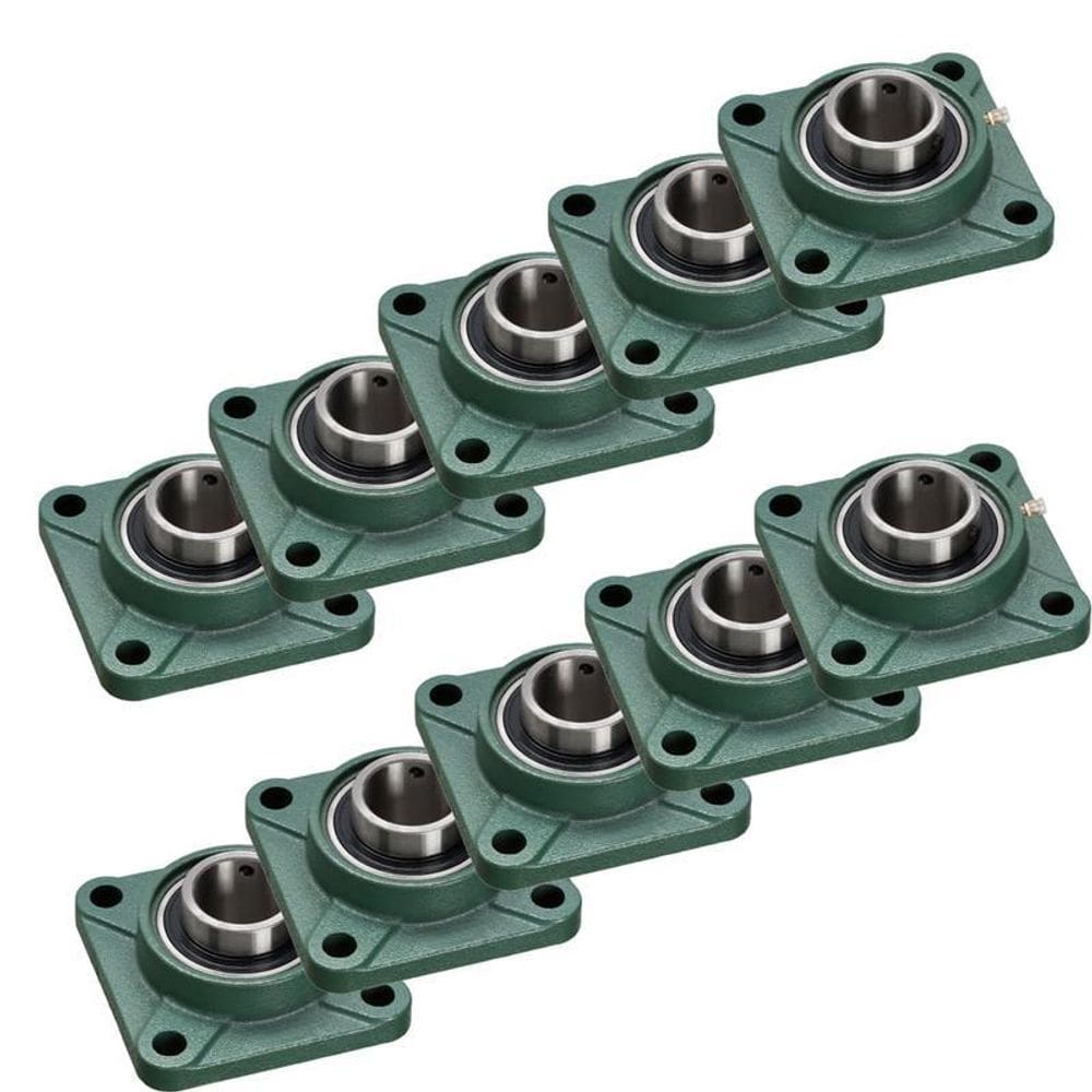 10 Mancal Quadrado Com Rolamento Ucf206 - P Eixo 30Mm