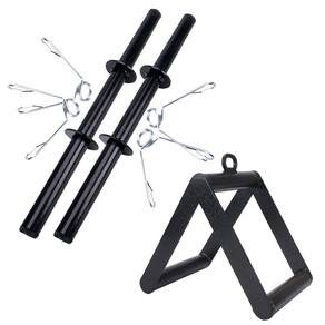 Puxador Triângulo Kit Muscualçãso + 2 Barra 40 Oca Presilhas