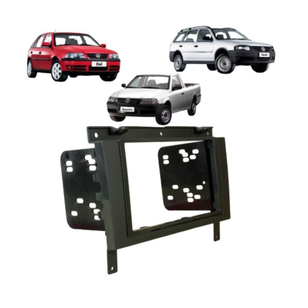 Moldura 2 Din Grafite Fiamon Gol G3/ Parati/Saveiro