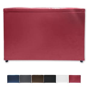Puff Baú Banqueta Retangular Organizar E Decorar Suede 60Cm
