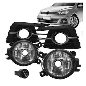 Kit Farol De Milha Vw Gol G7 Bt. Mod. sintético Com Mold. Cro