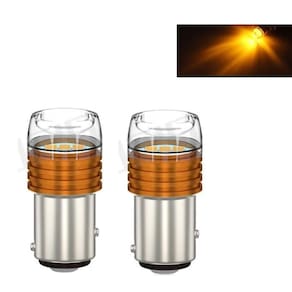 Par Lâmpada Led Pisca Strobo Lanterna Freio 2 Polos Laranja