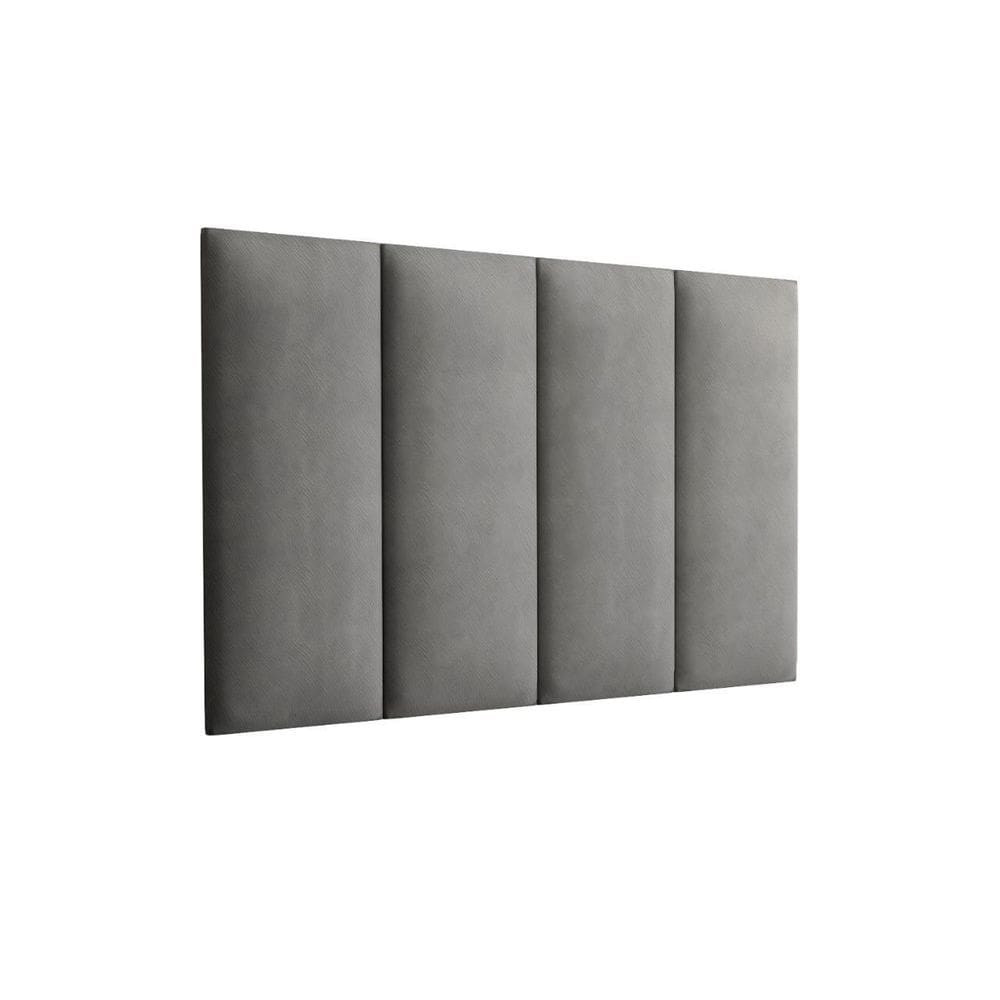 Painel Cama Box Valence 0,90 Tecido Suede Cor Cinza