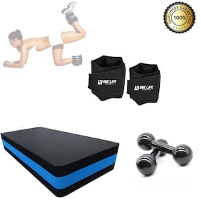 Kit Aeróbico Caneleira 5 Kg + Step Em Eva + Halter 3Kg