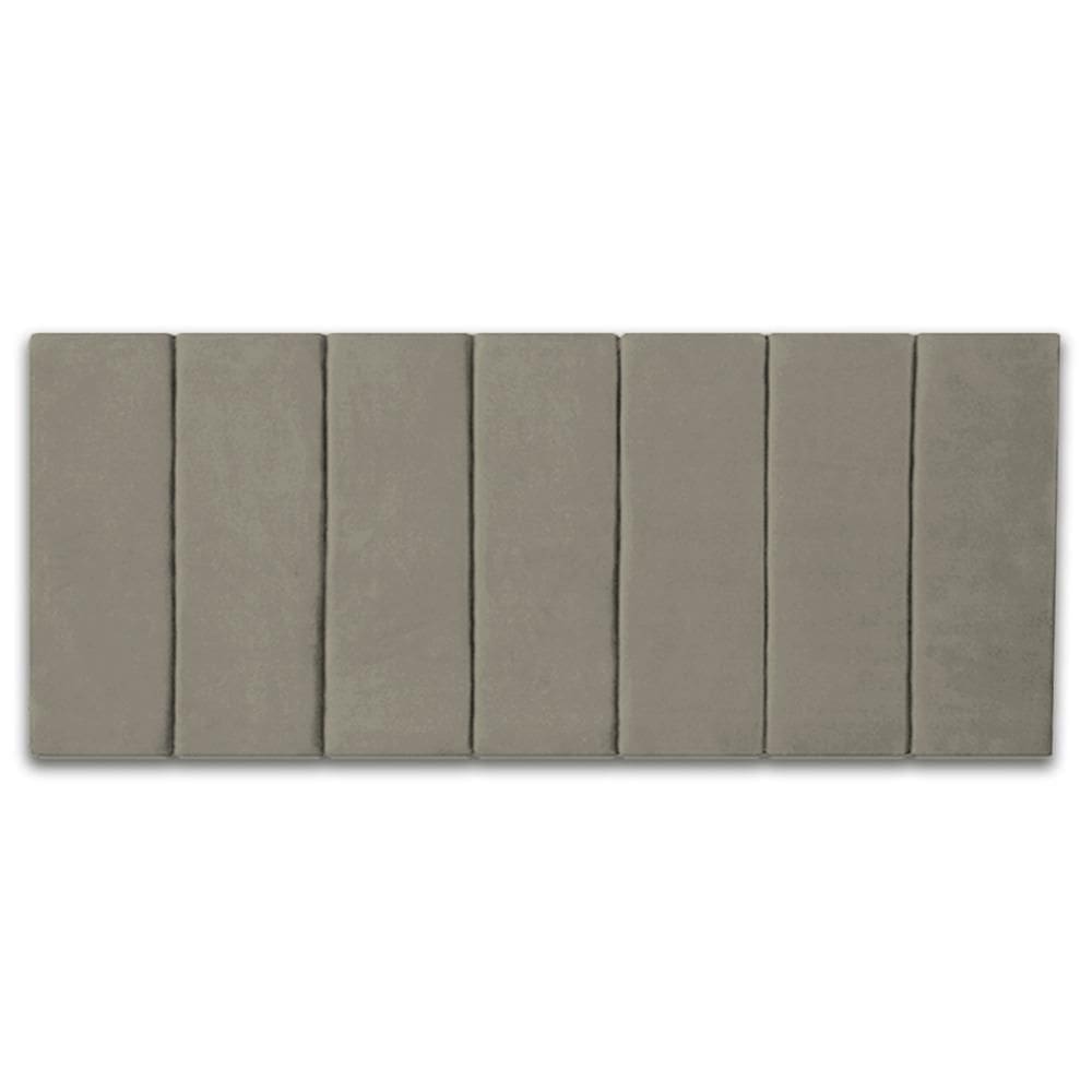 Cama Box/Quenn Estofada Casal 1,60 X 0,60Cm Cabeceira Cinza