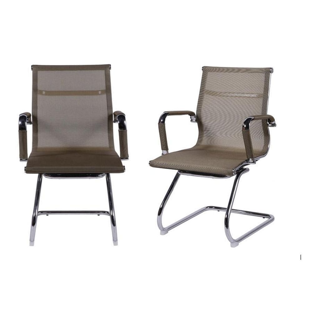 Kit 2 Cadeiras Boxbit Eames Office Tela Fixa Cobre Cobre