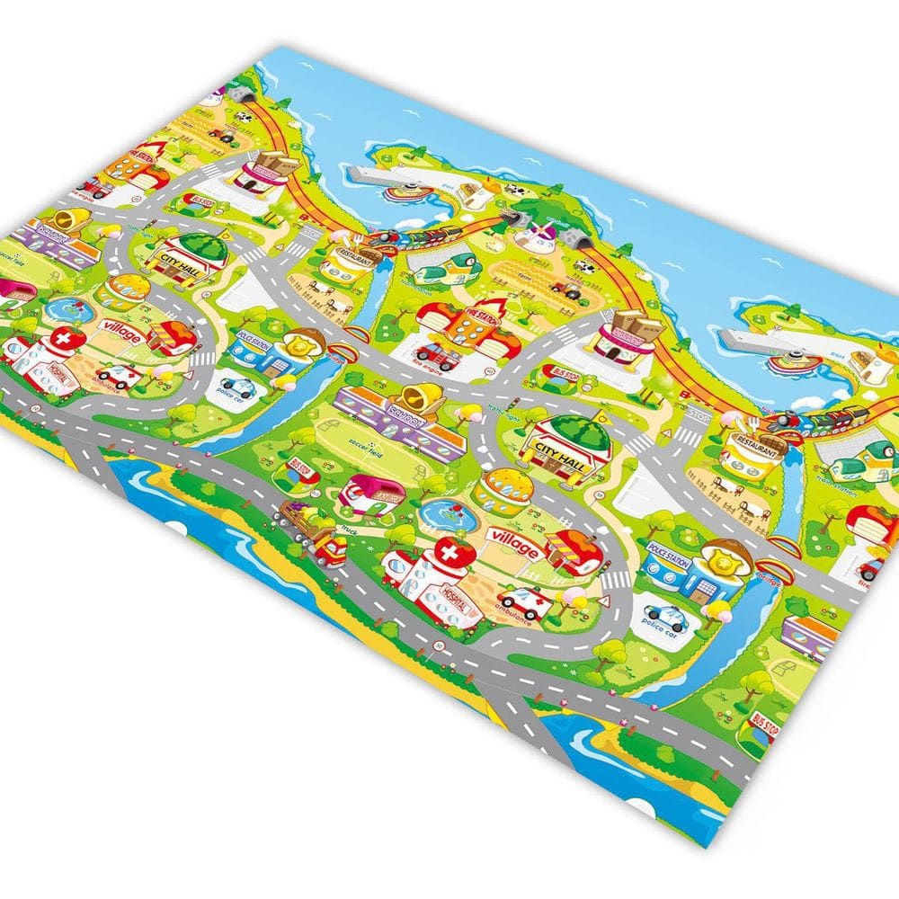 Tapete Pista Para Carrinhos Hotcars Village City 1,4X1,0M
