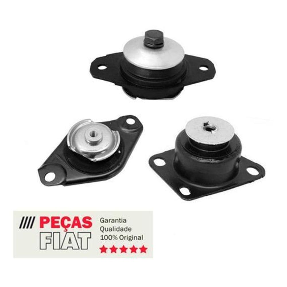 Kit 3 Suportes Coxim Motor Fiat Palio Siena Strada sintético