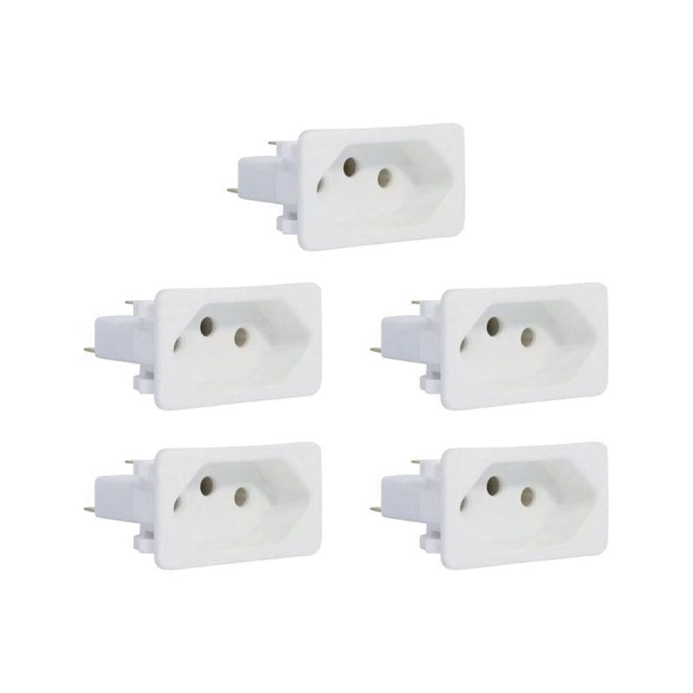 5 Tomada Margirius Para Cx. Embutir Padrão Weg 10/20A Branca