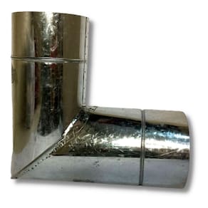 Curva Para Tubo De Chaminé Joelho Metálica 150Mm Galvanizada