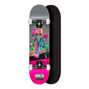 Skate Montado Profissional Solo Decks Serie Music Fúcsia Mus