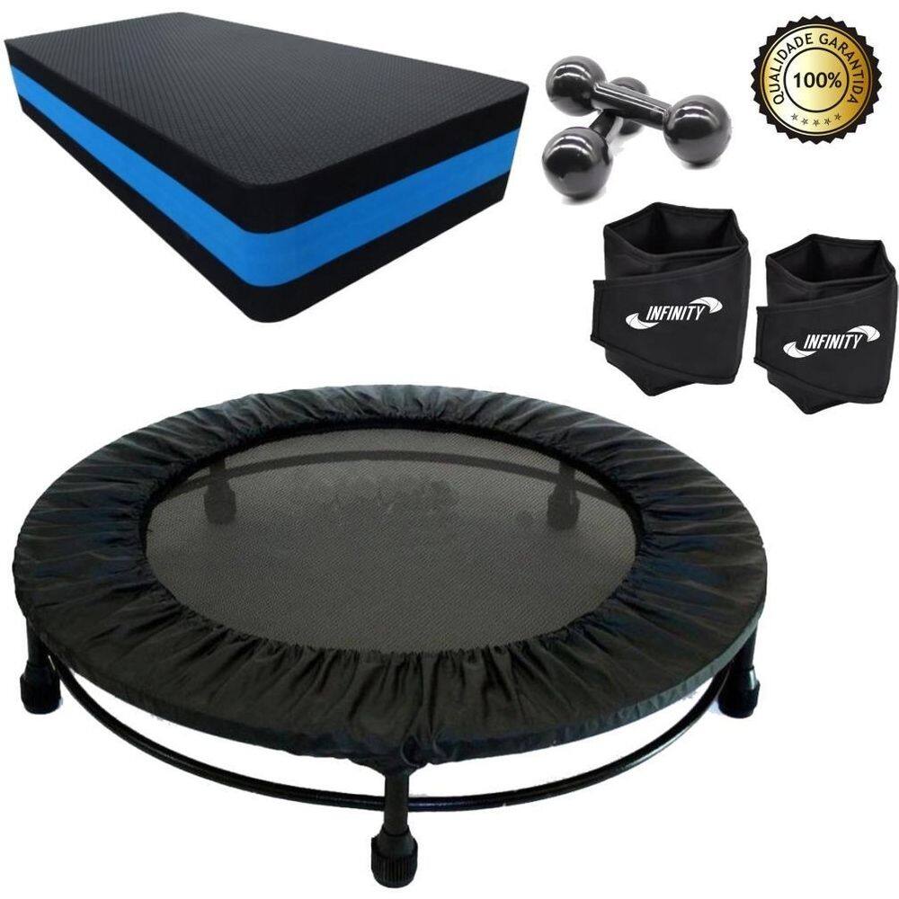 Kit Aeróbico Mini Jump+Halter 3 Kg+Caneleira3 + Step + Capa
