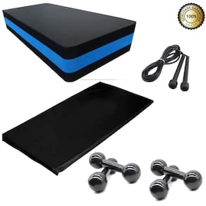 Kit Step + Corda + Halter De 2 E 4 Kg + Colchonete