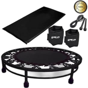 Cama Elástica + Caneleira 5kg + Colchonete + Corda