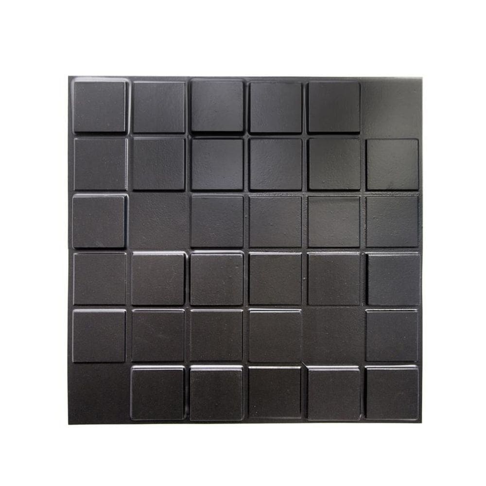 Kit 20 Placas Revestimento De Parede Pvc 3D Pixels Preto