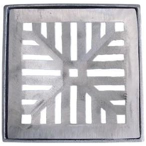 Ralo Grelha Alúminio Concava Pluvial Drenagem 15X15 Cm