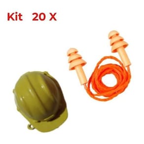 Protetor Auricular Silicone Mini Capacete Kit 20