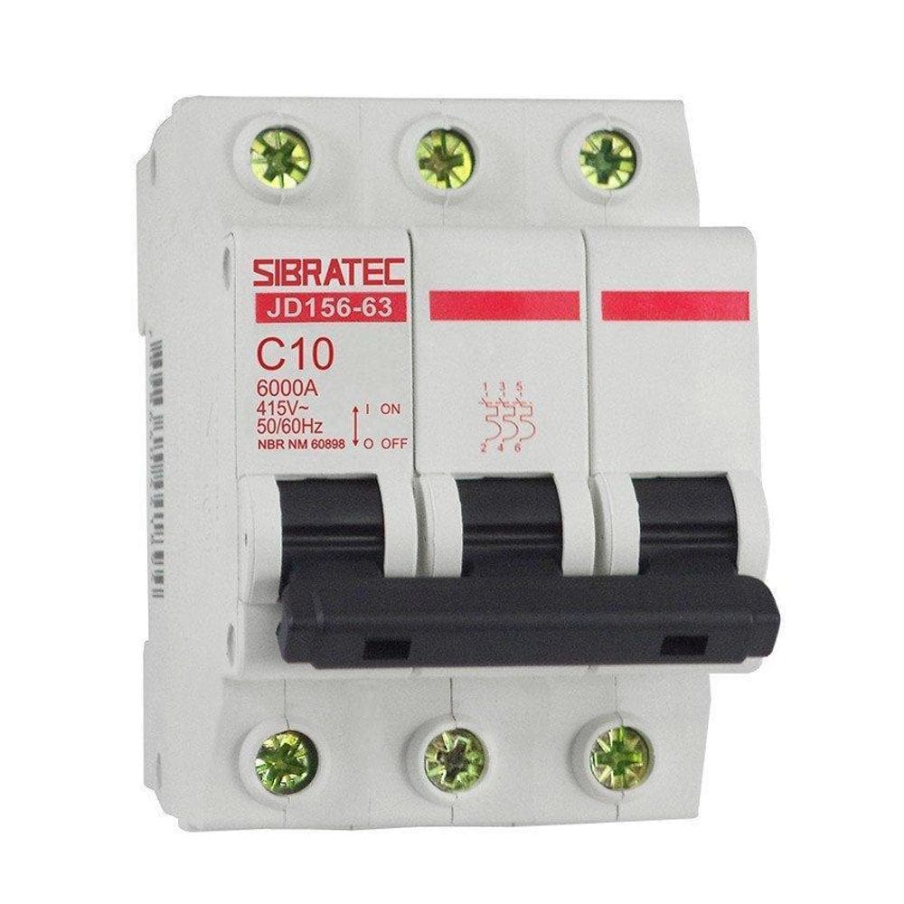 Disjuntor Din Trifásico 40A - Sibratec